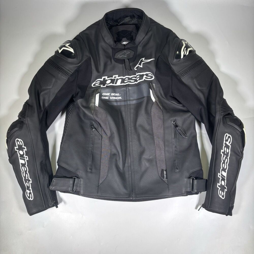 Men's Alpinestars Missile v2 Ignition Leather Jacket Size USA 42 / EUR 52 Moto